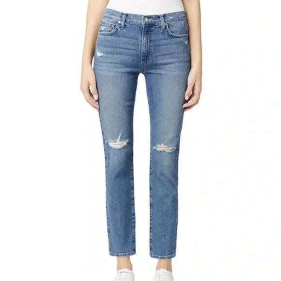Joe’s Jeans Women’s Lara Distressed Straight Ankle Jeans Brampton Blue Size 29 - Picture 1 of 13
